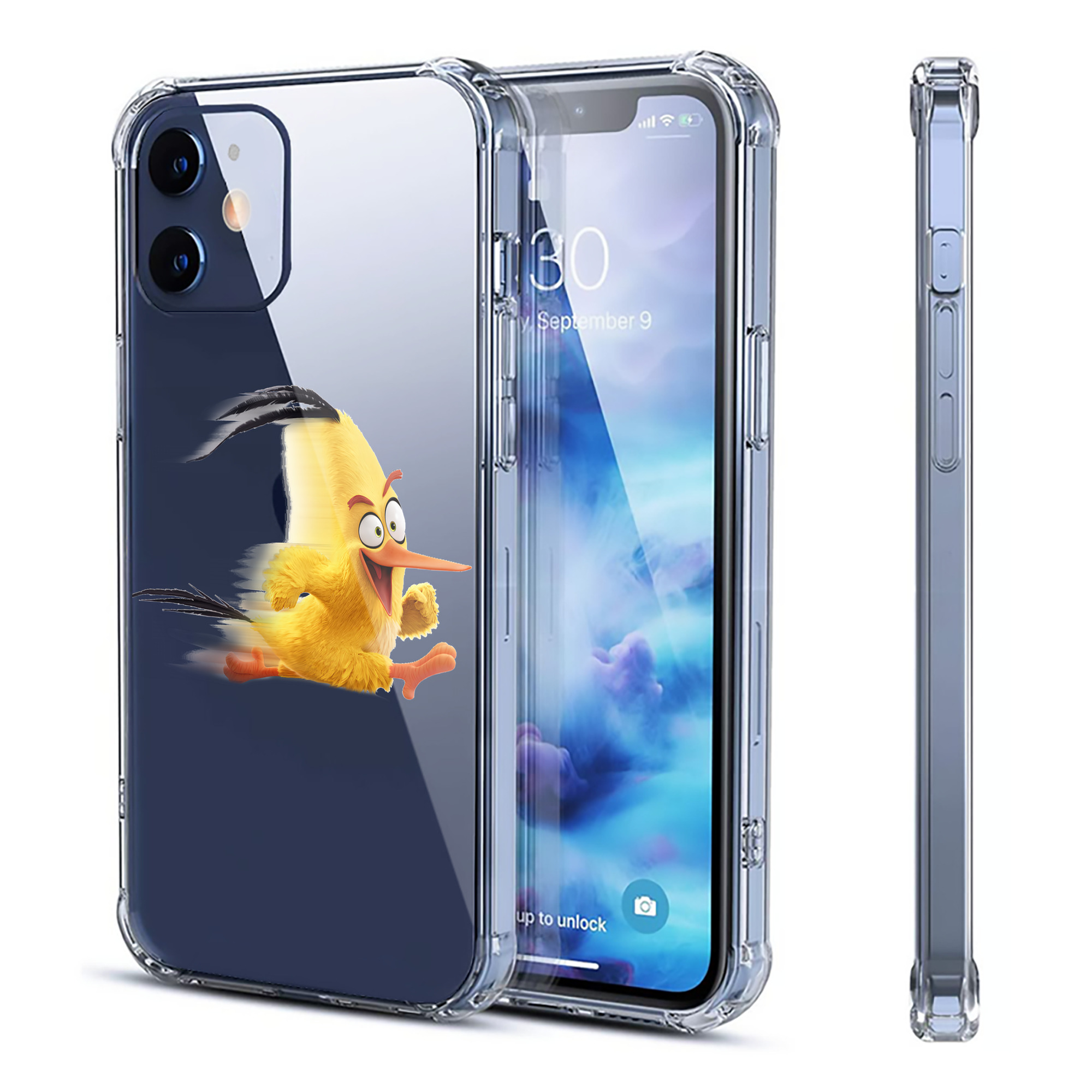 （画像用） Angry Birds アングリーバード 【iPhone 12シリーズ対応】透明スマホケース（クリアソフトケース）